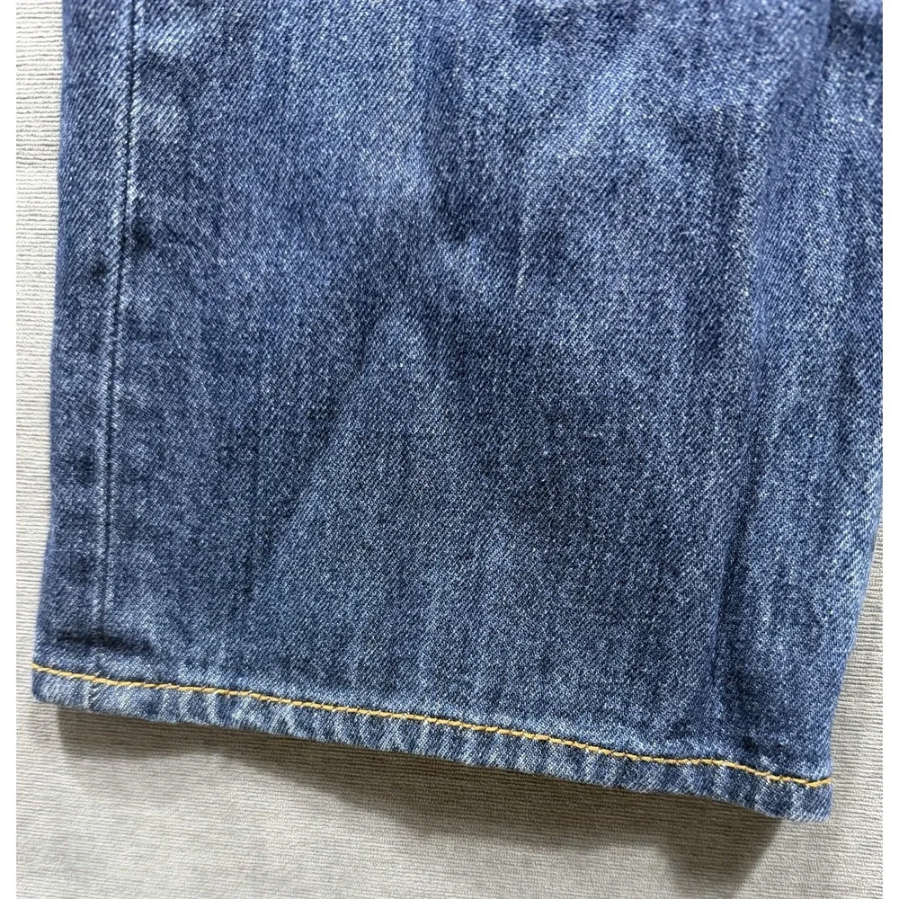 Levi's 501 Jeans Men 36x34 Blue Button Fly Straight Original Dark Wash American